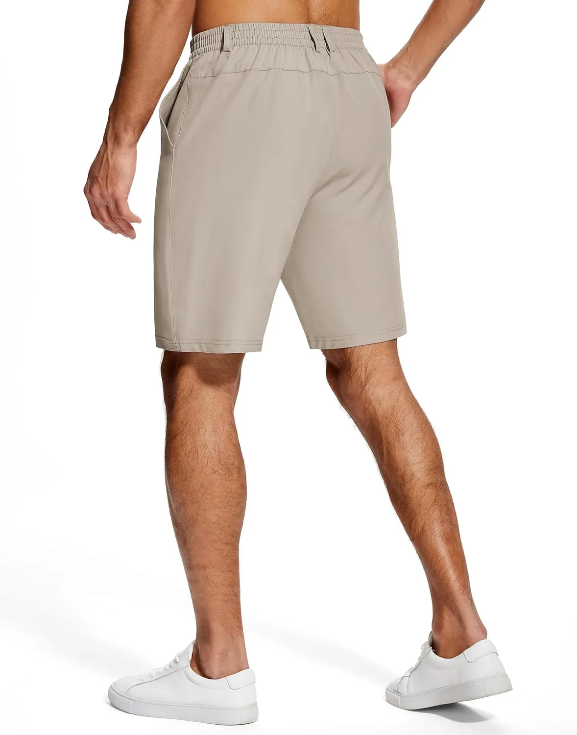 Mens Stretch Dress Shorts 9 Inch Lightweight Quick Dry Hiking Golf Shorts for Men Casual Outdoor Work 3 Pockets