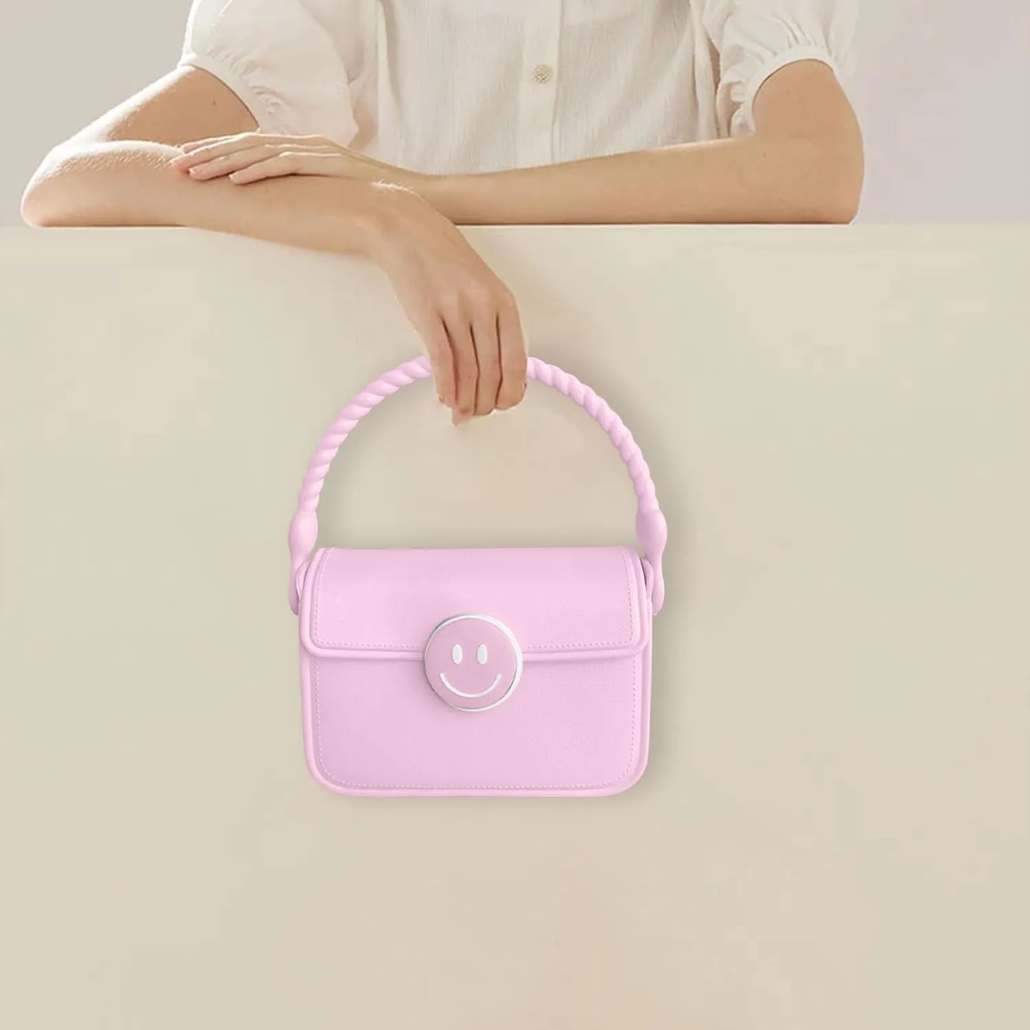Mini handbag Magnetic closure Fashionable Macron colour Dopamine EVA Waterproof Durable Lightweight