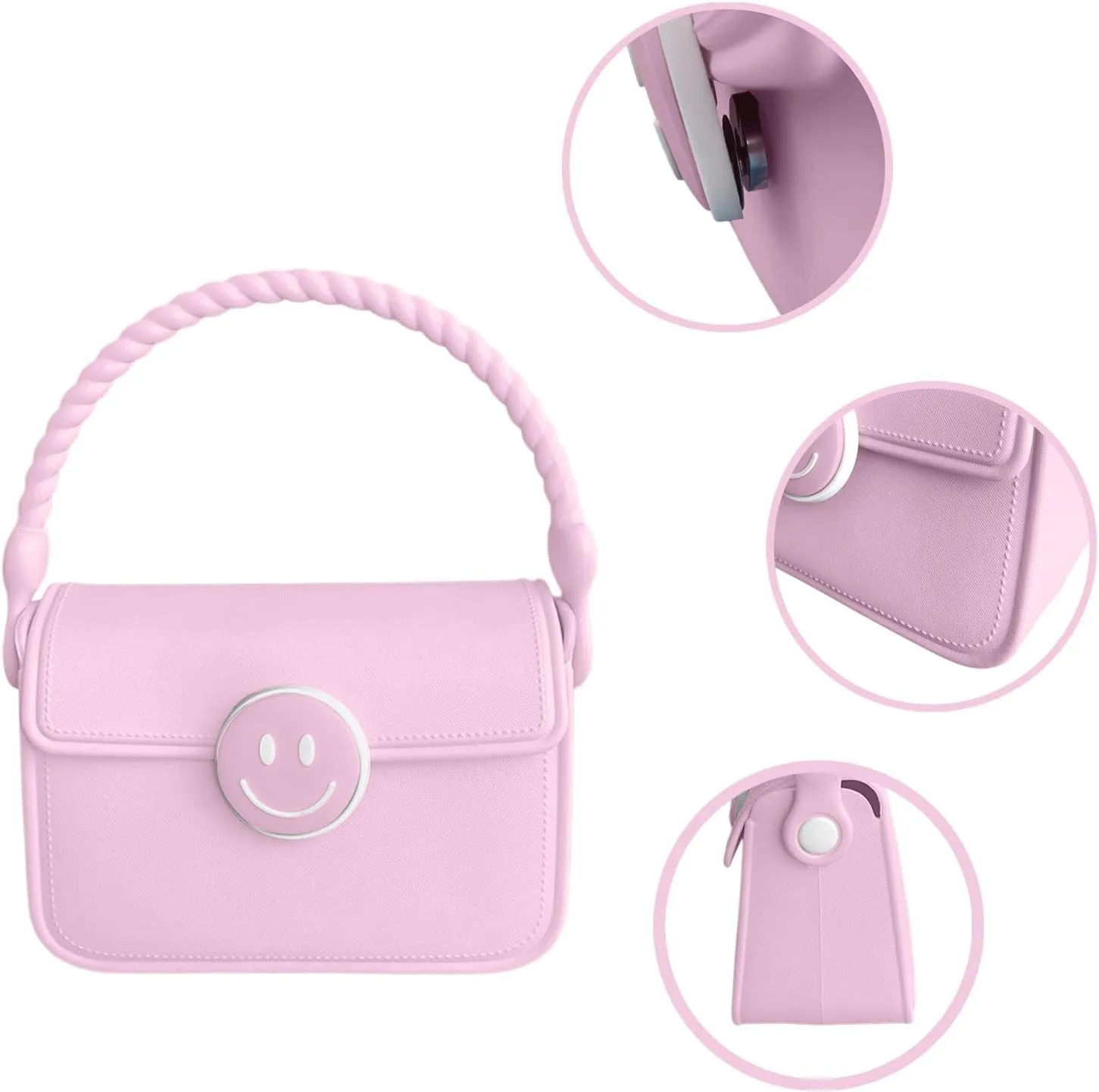 Mini handbag Magnetic closure Fashionable Macron colour Dopamine EVA Waterproof Durable Lightweight