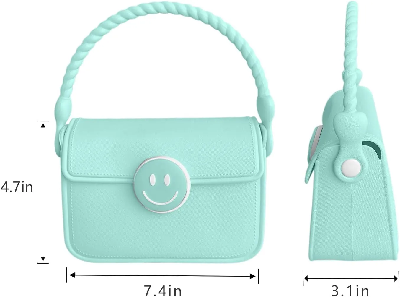 Mini handbag Magnetic closure Fashionable Macron colour Dopamine EVA Waterproof Durable Lightweight