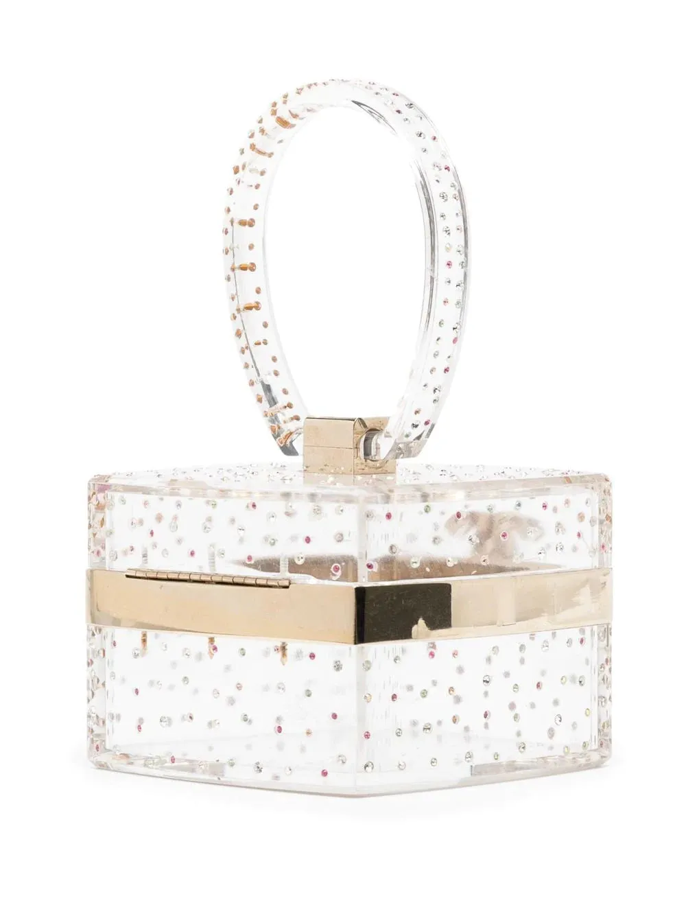 Mini Rhinestone-Embellished Handbag
