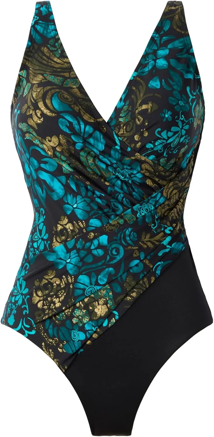 Miraclesuit Women's Plus Size Swimwear Must Haves Oceanus One Piece Swimsuit