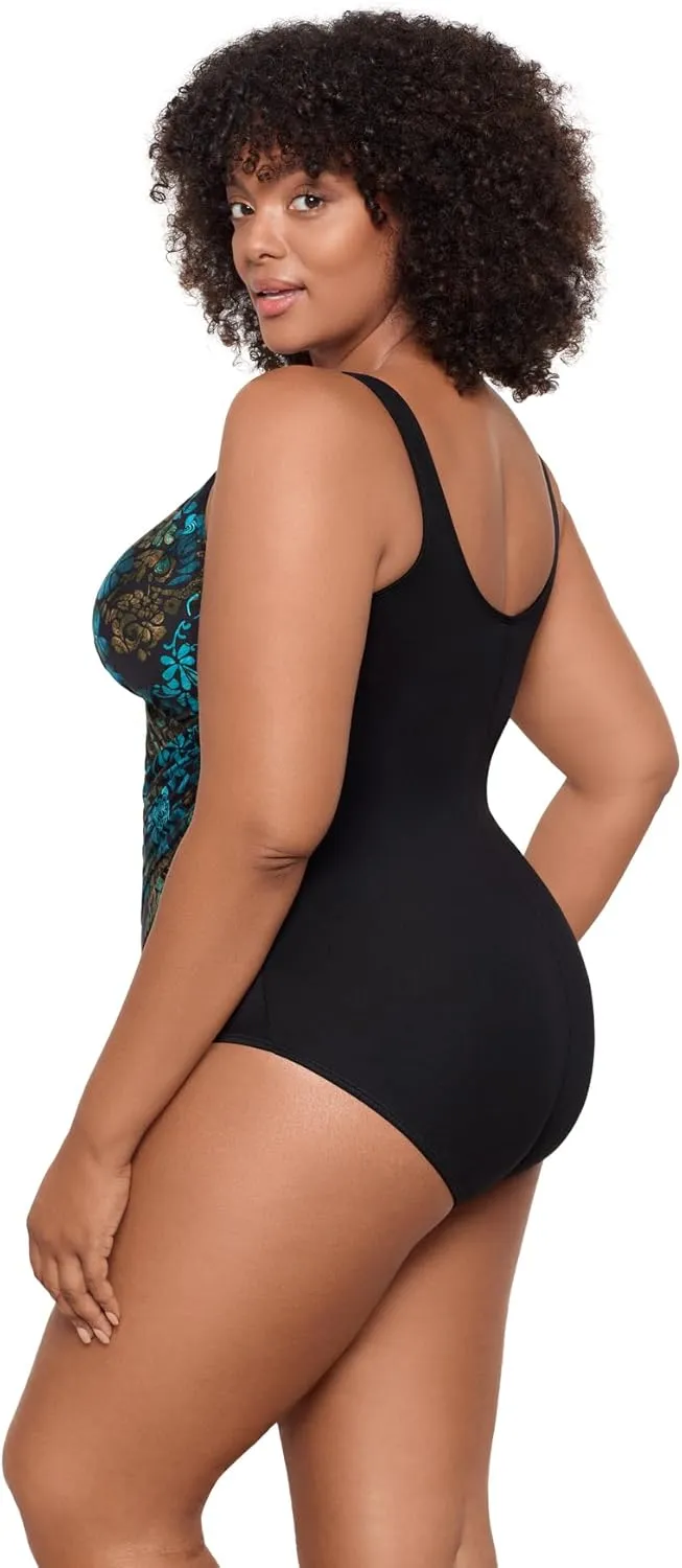 Miraclesuit Women's Plus Size Swimwear Must Haves Oceanus One Piece Swimsuit