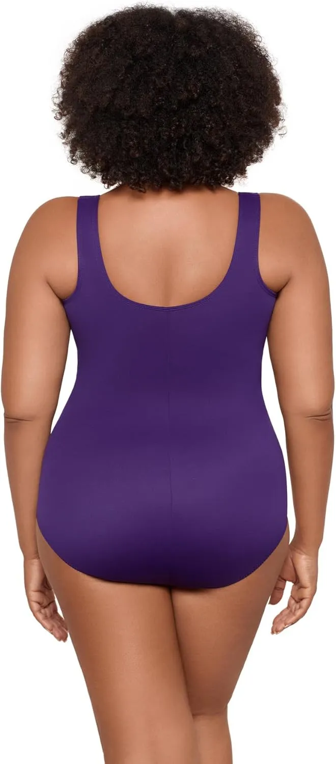 Miraclesuit Women's Plus Size Swimwear Must Haves Oceanus One Piece Swimsuit