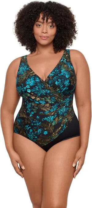 Miraclesuit Women's Plus Size Swimwear Must Haves Oceanus One Piece Swimsuit