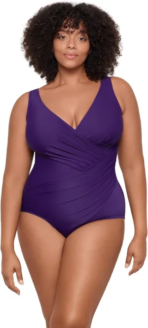Miraclesuit Women's Plus Size Swimwear Must Haves Oceanus One Piece Swimsuit