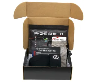 Mission Darkness Limited Edition Faraday Beanie Bundle - Includes 1 EMF Blackout Beanie and 1 Phone Shield Faraday Bag - Unique RF Shielding Gift Package