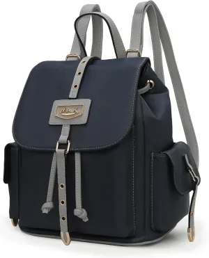 MKF Collection Travel Backpack for Women, Nylon Top Handle Travel bag Roomy Daypack Carry on Backpack by Mia K