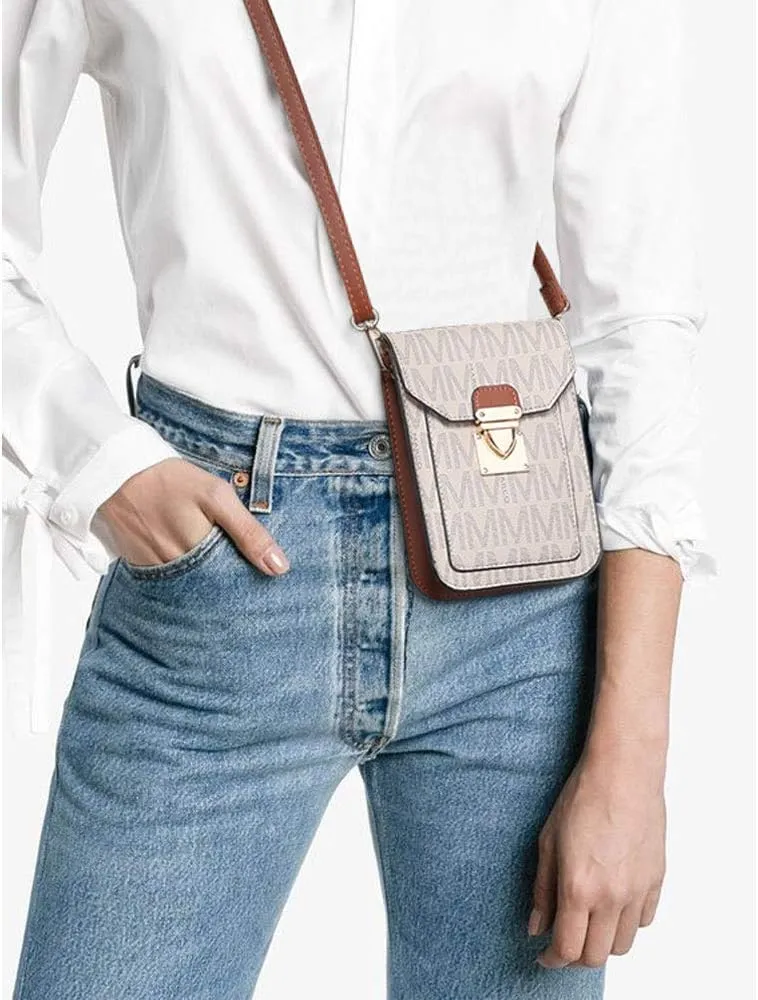MKP Women Fashion Signature Lightweight Cute Small Crossbody Bags Cell Phone Purse Wallet Shoulder Bag With Snap Closure