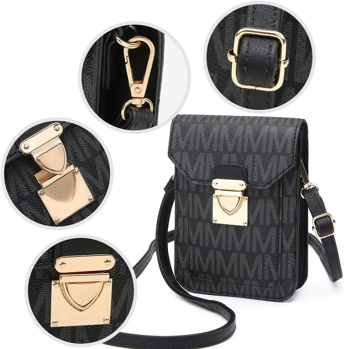 MKP Women Fashion Signature Lightweight Cute Small Crossbody Bags Cell Phone Purse Wallet Shoulder Bag With Snap Closure