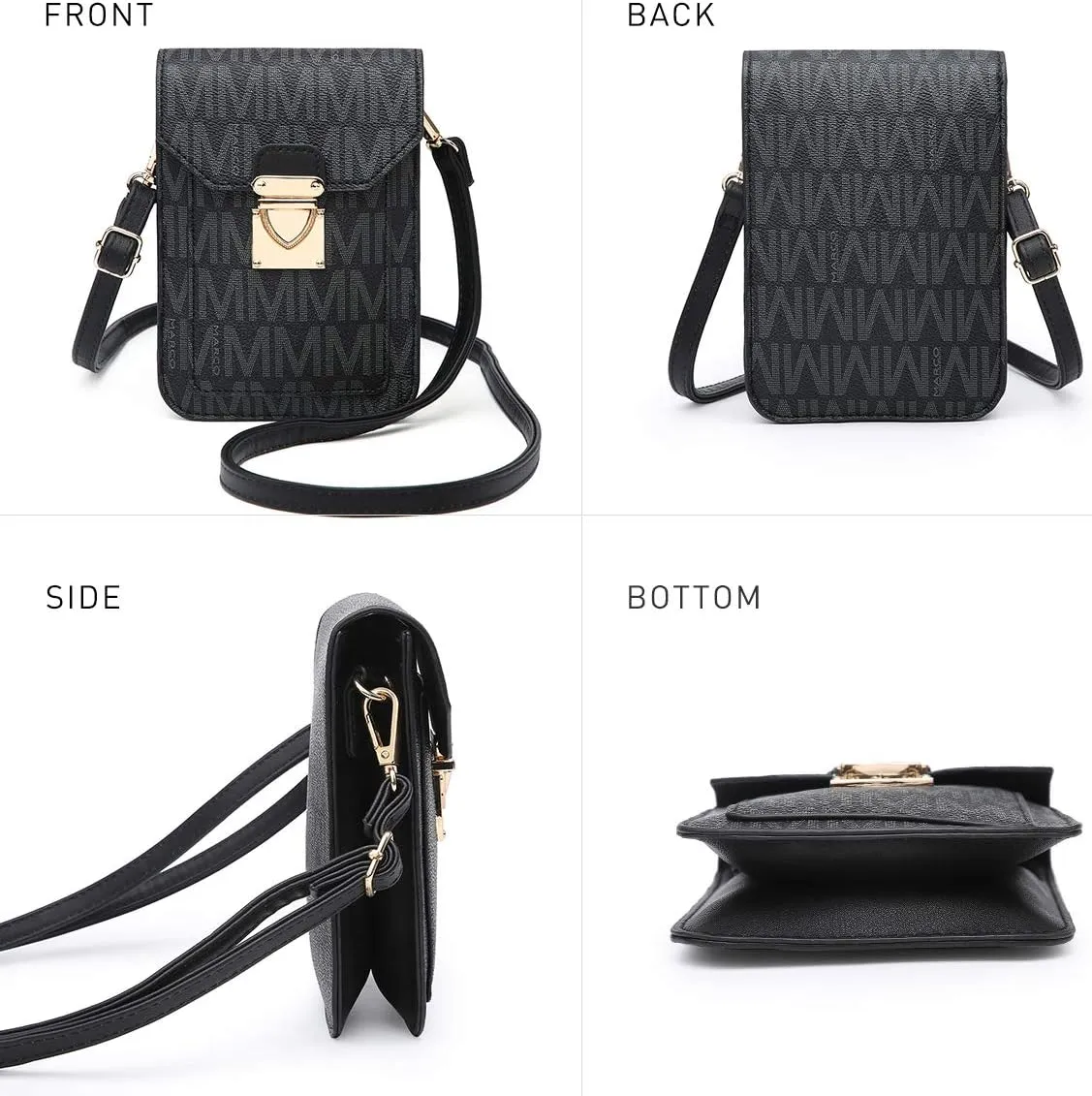MKP Women Fashion Signature Lightweight Cute Small Crossbody Bags Cell Phone Purse Wallet Shoulder Bag With Snap Closure