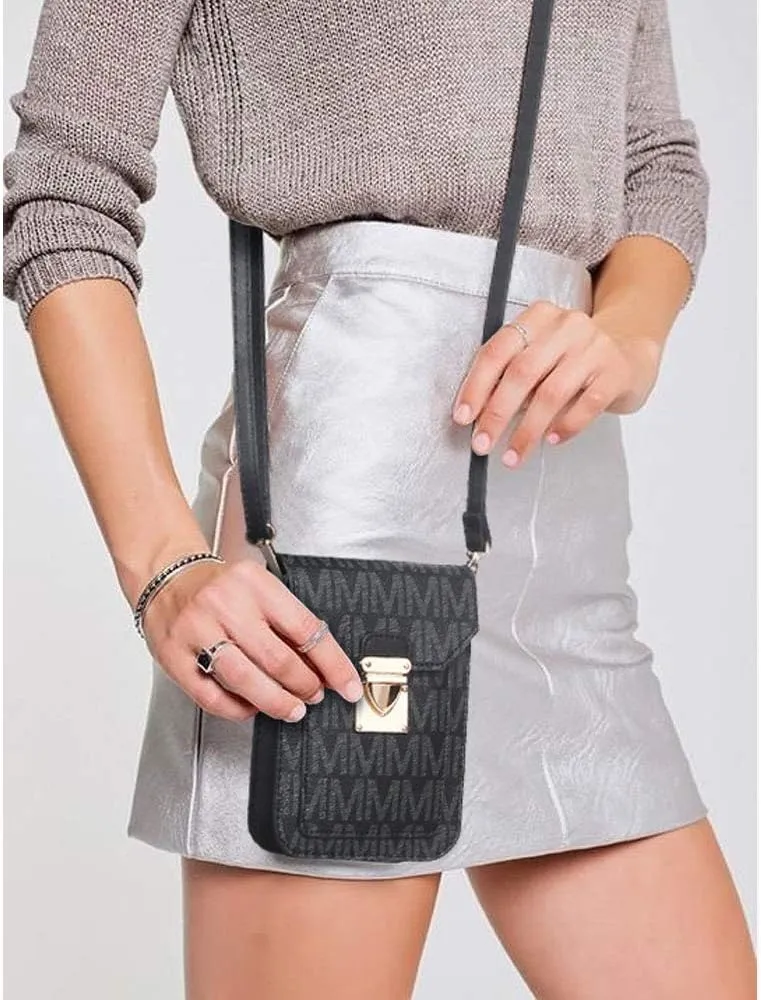 MKP Women Fashion Signature Lightweight Cute Small Crossbody Bags Cell Phone Purse Wallet Shoulder Bag With Snap Closure