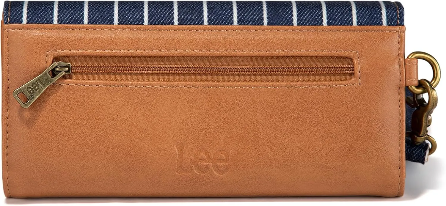Montana West × Lee Trifold Womens Wallets RFID Blocking Long Wallet Card Holder Clutch Wristlet for Women
