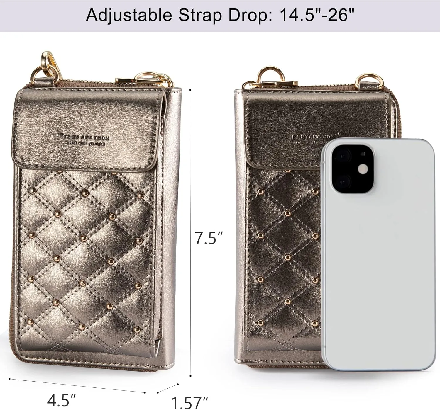 Montana West Small Crossbody Cell Phone Purse for Women RFID Blocking Cellphone Wallet