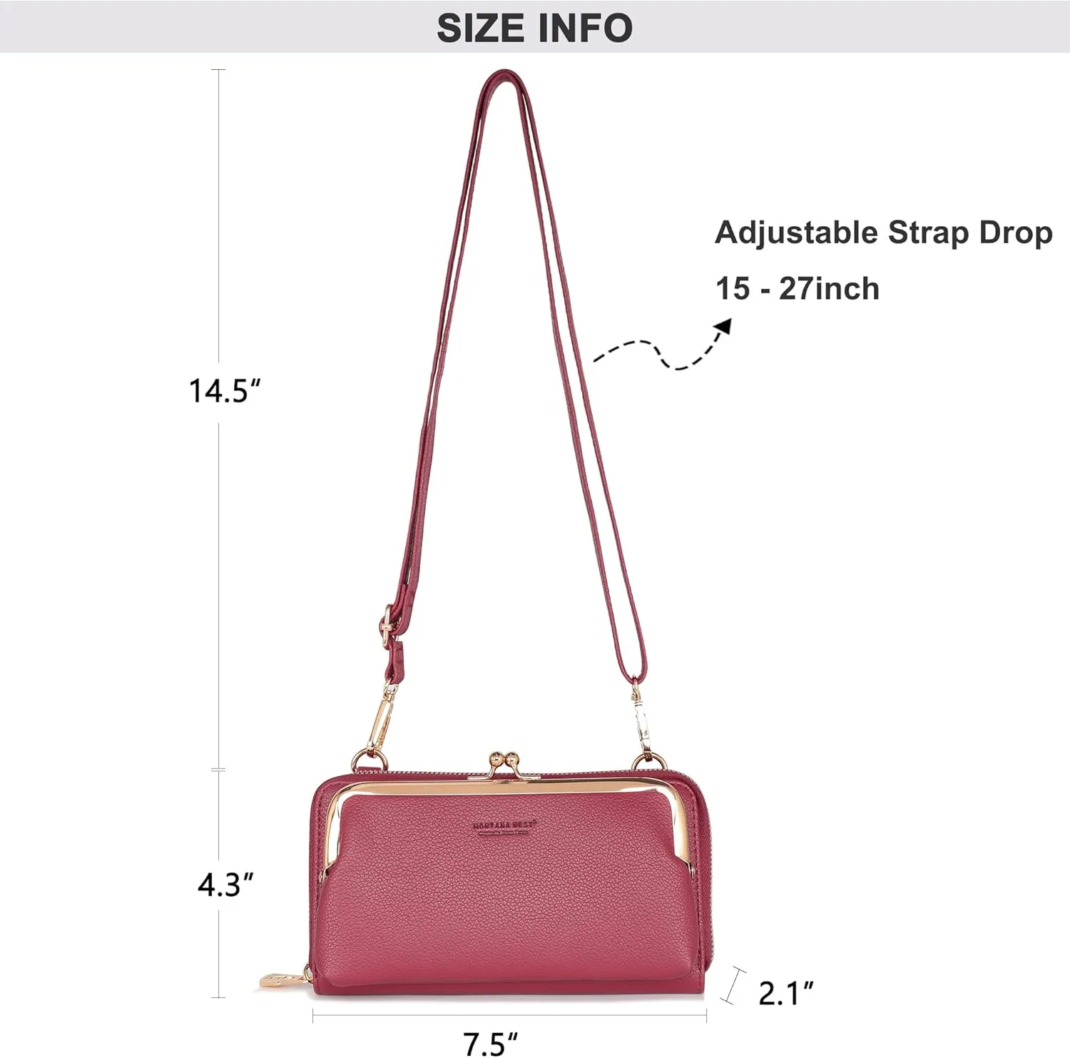 Montana West Small Crossbody Cell Phone Purse for Women RFID Blocking Cellphone Wallet