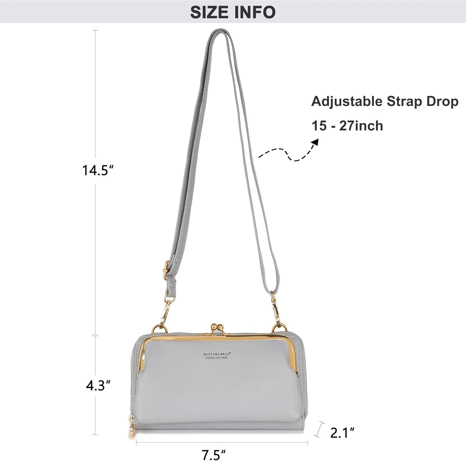 Montana West Small Crossbody Cell Phone Purse for Women RFID Blocking Cellphone Wallet