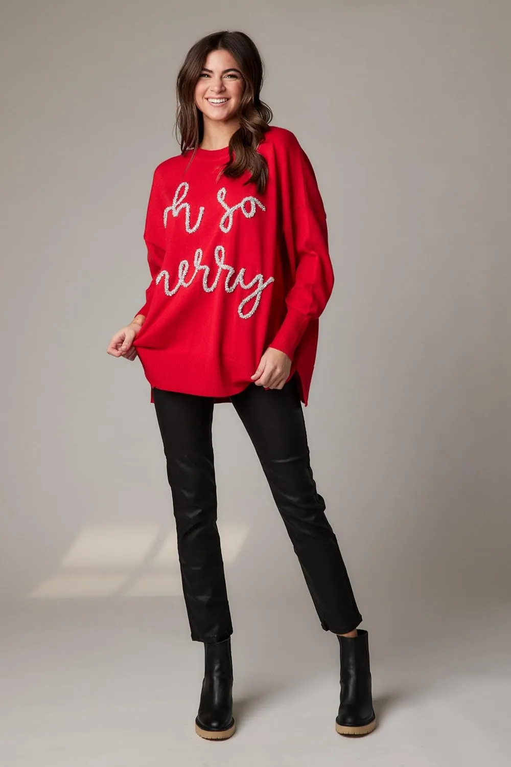 Mud Pie Women Sparkle Sweater