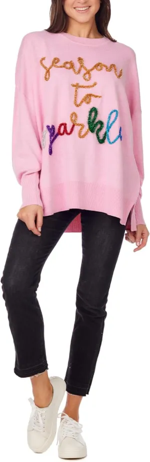 Mud Pie Women Sparkle Sweater