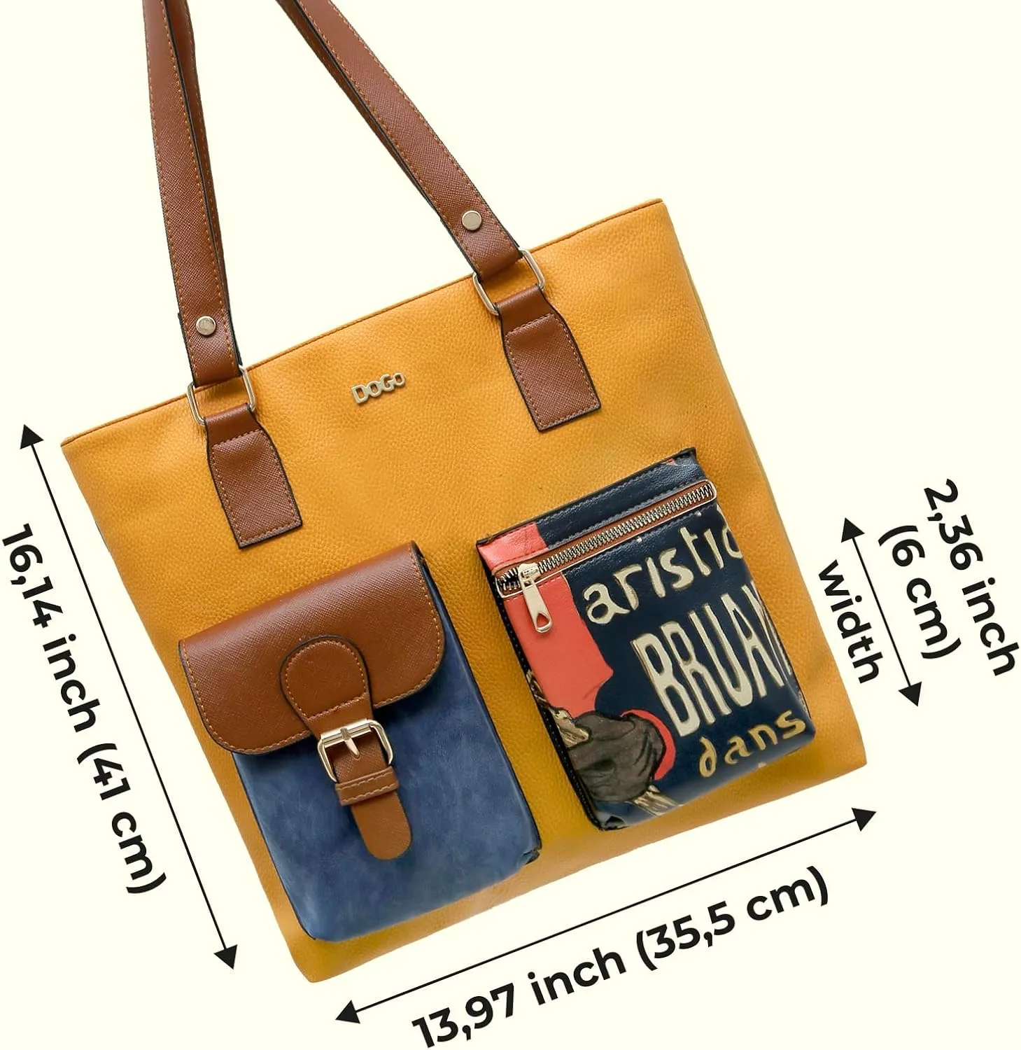 Multi Pocket Shoulder Bags for Women - Vegan Leather and Unique Design Handmade Womens Bags