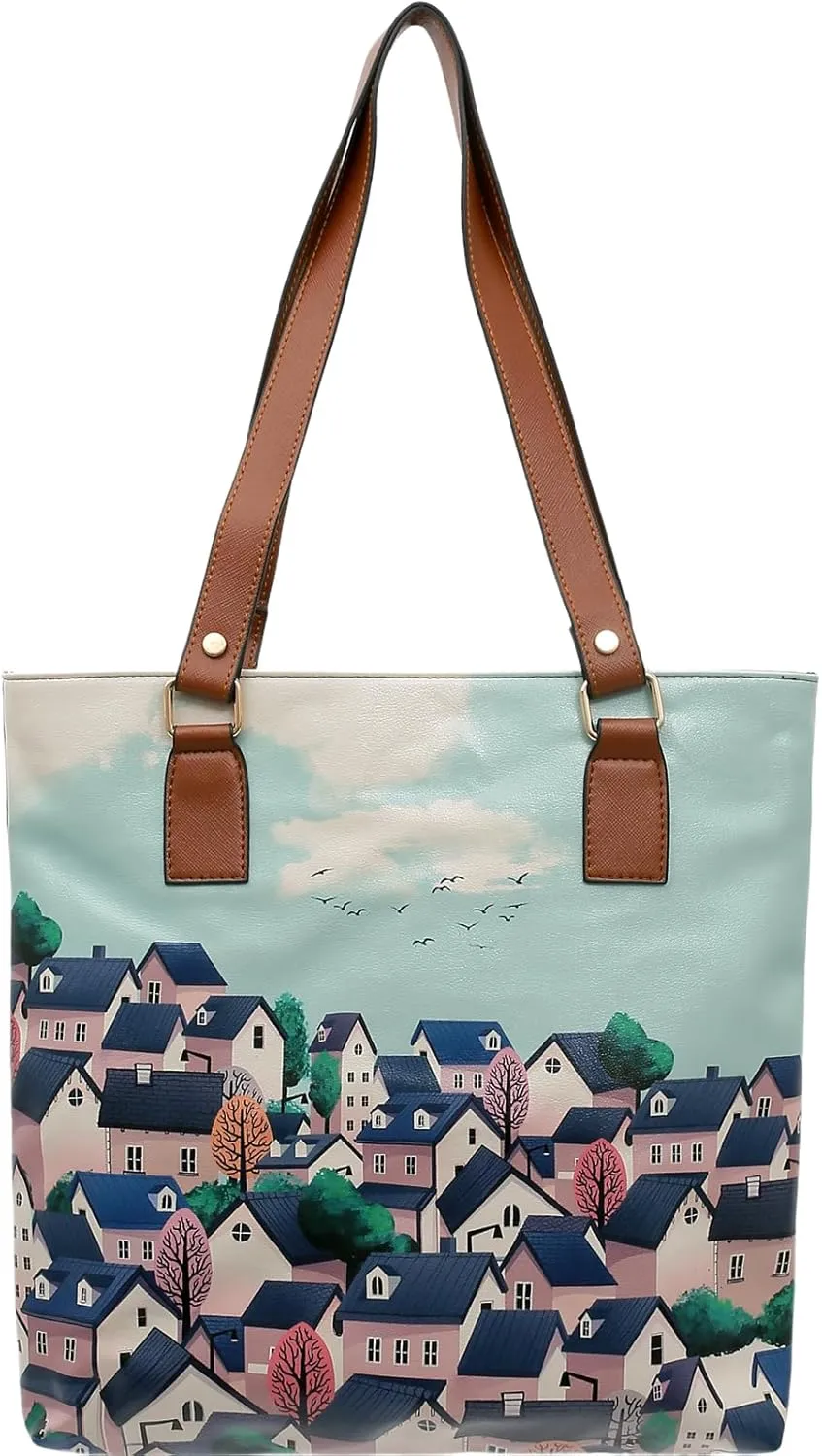 Multi Pocket Shoulder Bags for Women - Vegan Leather and Unique Design Handmade Womens Bags