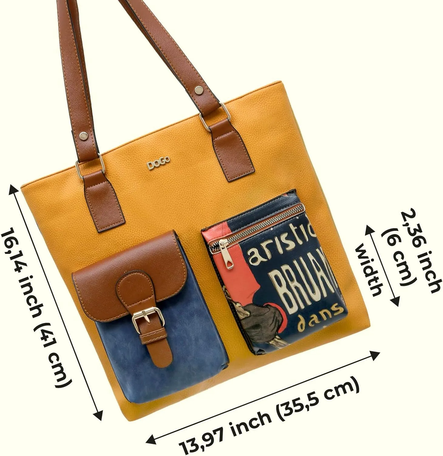 Multi Pocket Shoulder Bags for Women - Vegan Leather and Unique Design Handmade Womens Bags