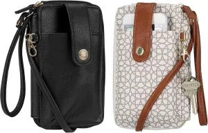 Mundi Jacqui Crossbody Women’s Wallet Small Cell Phone Bag Shoulder Strap Vegan Leather - Bundle