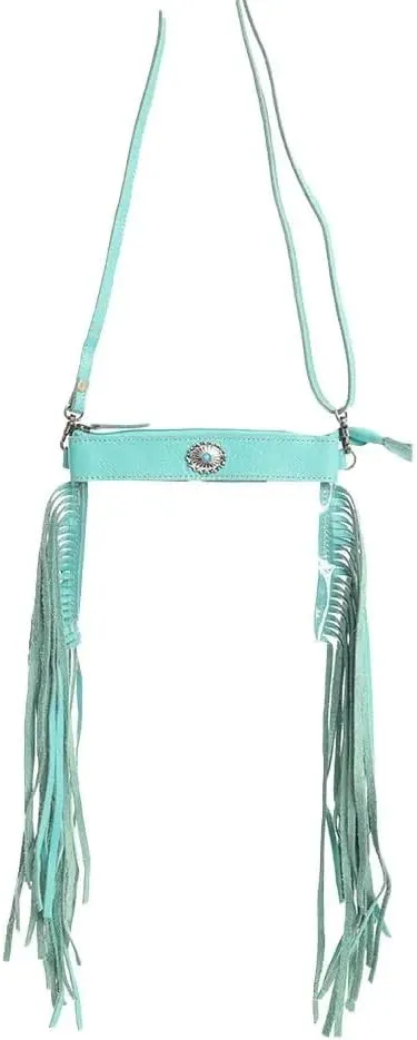 Myra Bag Clear Bag for Women - Western Upcycled Leather Shoulder Bag Teal