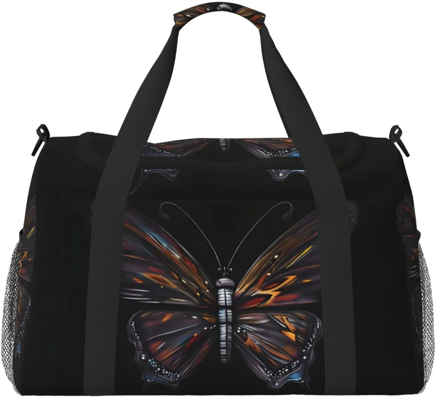 Mystery Butterfly Travel Tote Bag with Adjustable Shoulder Strap and Large Capacity
