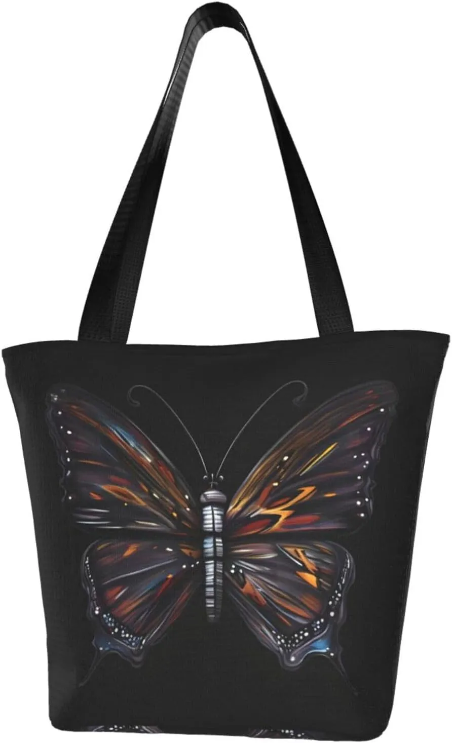 Mystery Butterfly Women's fashion shoulder bag, shopping handbag, suitable for weekend travel shopping shoulder bag messenger bag