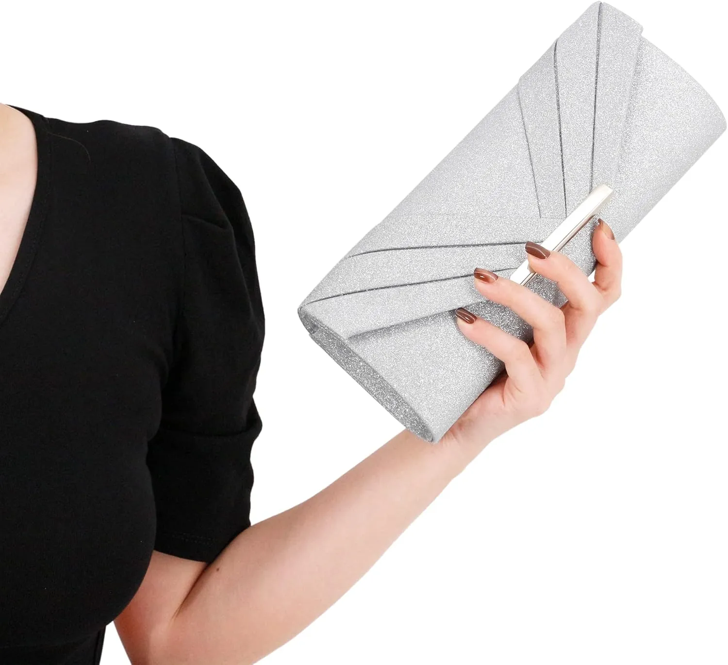 Naimo Womens Sparkle Paillette Clutch Bag Evening Bag Purse for Party Cocktail Wedding Elegance Envelope Purse Wallet Bag