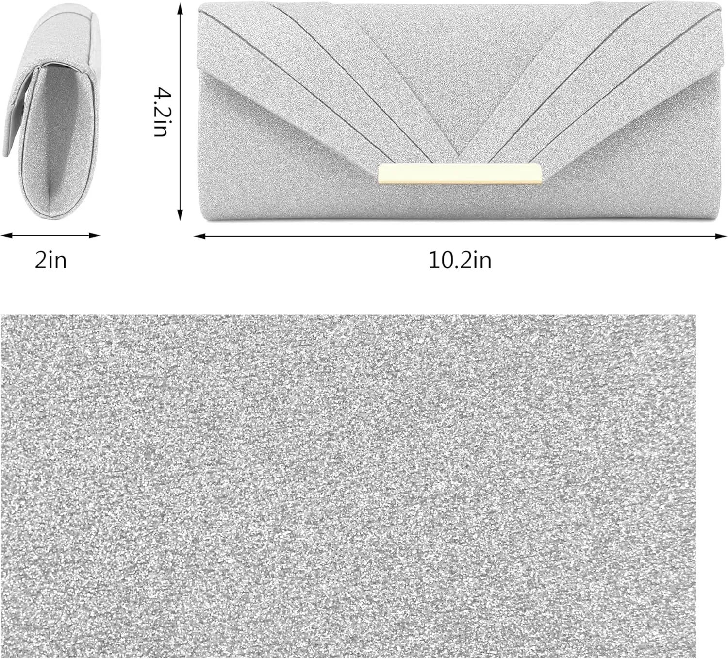 Naimo Womens Sparkle Paillette Clutch Bag Evening Bag Purse for Party Cocktail Wedding Elegance Envelope Purse Wallet Bag