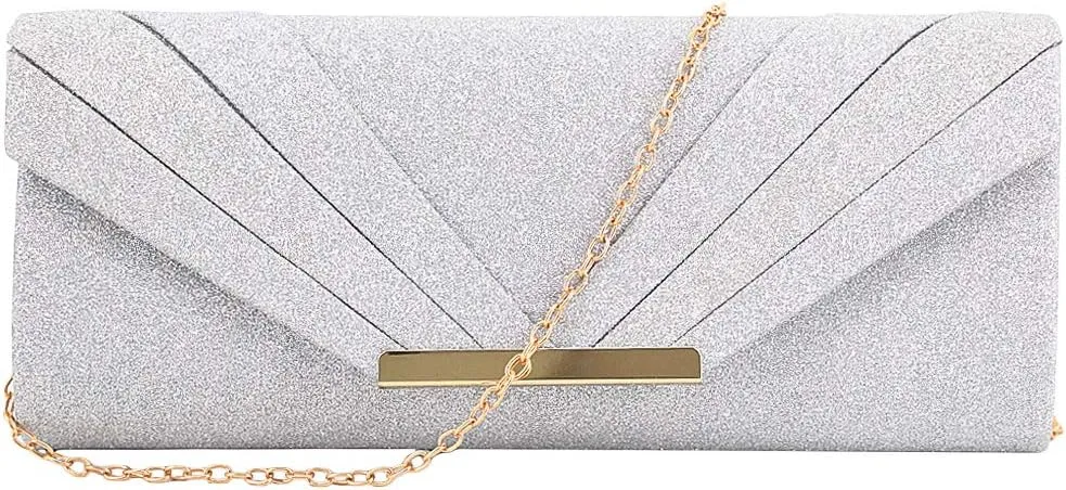 Naimo Womens Sparkle Paillette Clutch Bag Evening Bag Purse for Party Cocktail Wedding Elegance Envelope Purse Wallet Bag