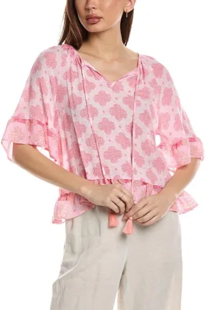 Nanette Nanette Lepore Womens Blouse, L, Pink