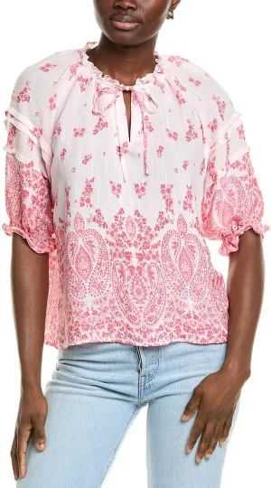 Nanette Nanette Lepore Womens Blouse, S, Red