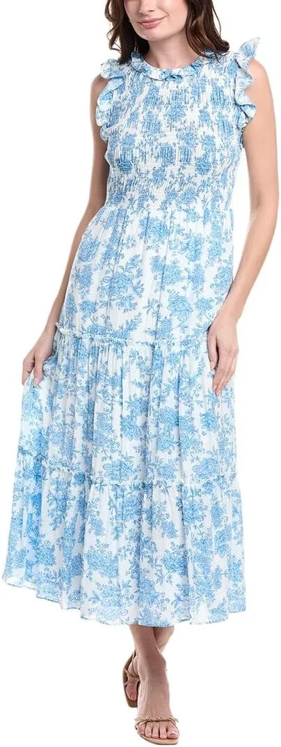 Nanette Nanette Lepore Womens Midi Dress, L, Blue