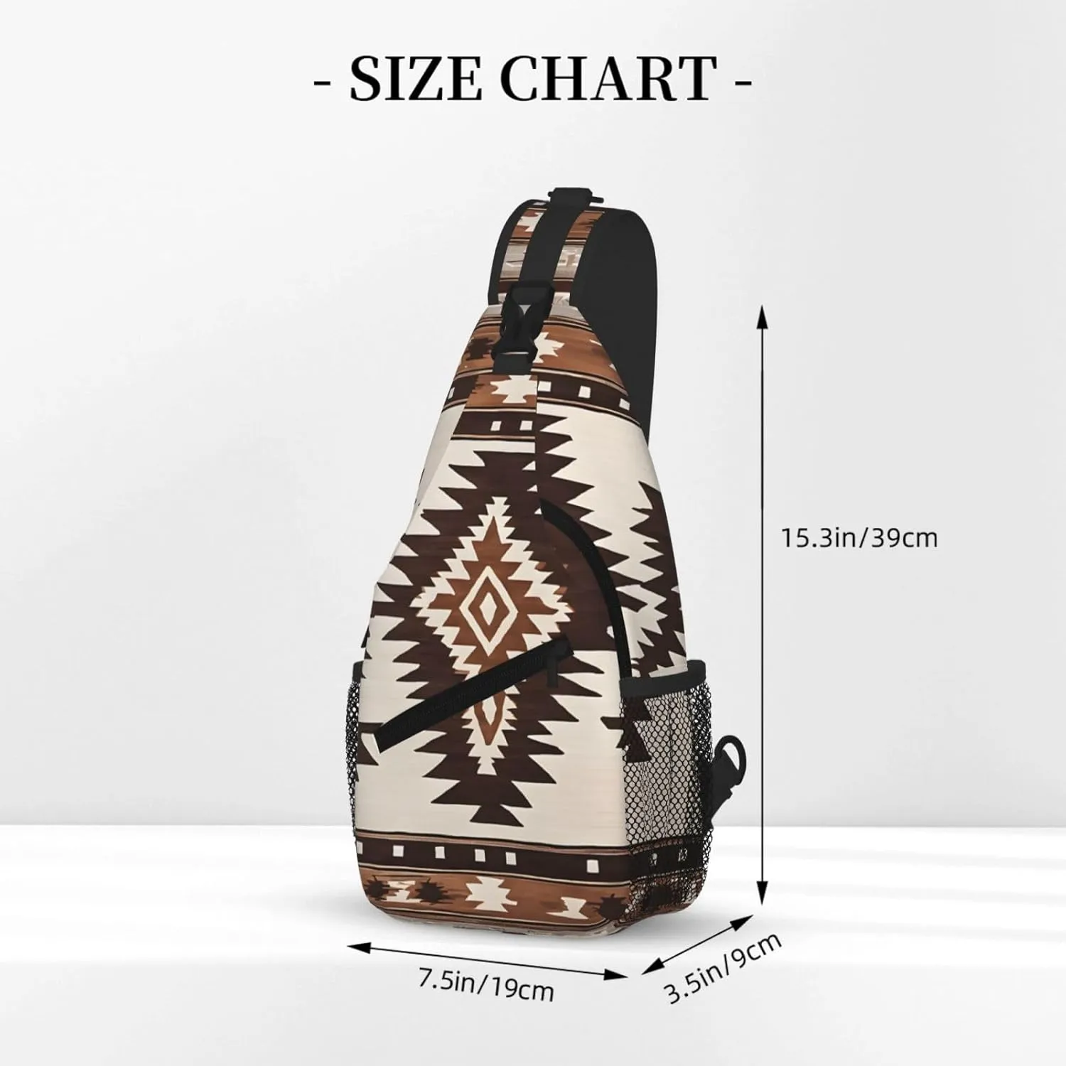 Native Print Cross Chest Bag Diagonally For Short-Distance Travel And Daily Use