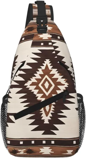 Native Print Cross Chest Bag Diagonally For Short-Distance Travel And Daily Use