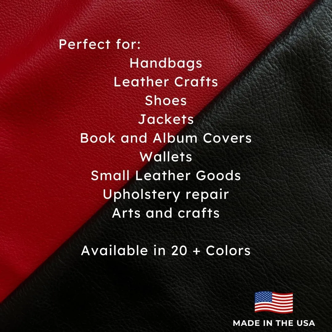 Natural Grain Cowhide Leather Skins (Black, 40 Sf (Whole Hide))