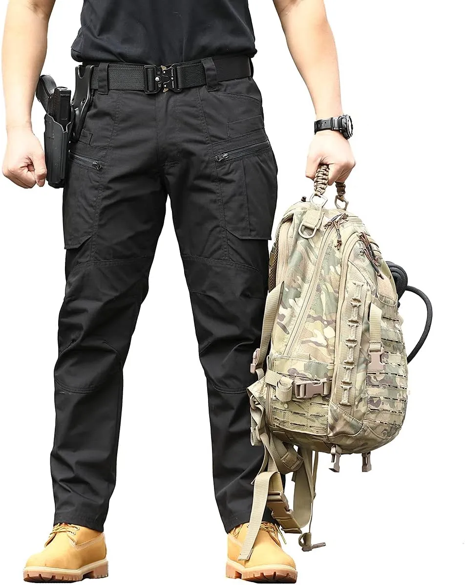 NAVEKULL Men's Hiking Tactical Pants Rip-Stop Military Combat Cargo Pants Lightweight Army Work Outdoor Trousers