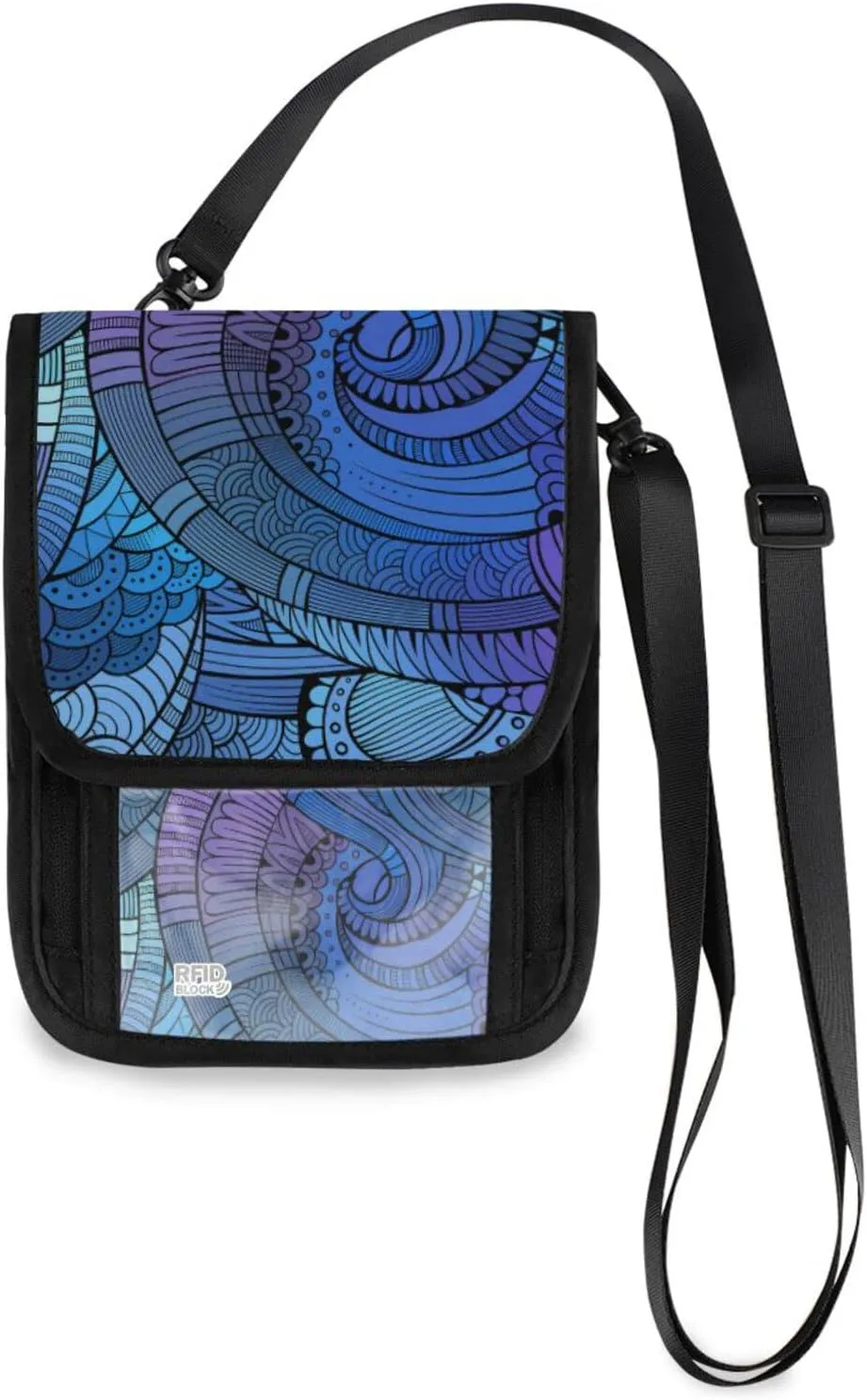 Neck Wallet with RFID Blocking, Crossbody Purse Phone Bag Pouch with Card Slots