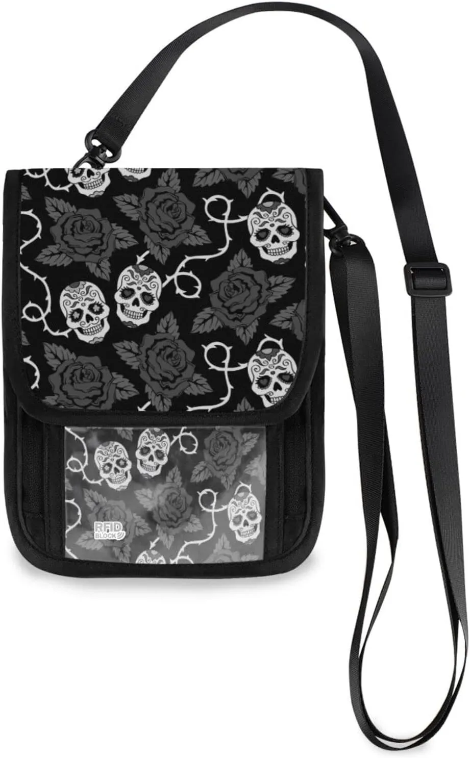Neck Wallet with RFID Blocking, Crossbody Purse Phone Bag Pouch with Card Slots