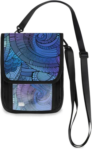 Neck Wallet with RFID Blocking, Crossbody Purse Phone Bag Pouch with Card Slots