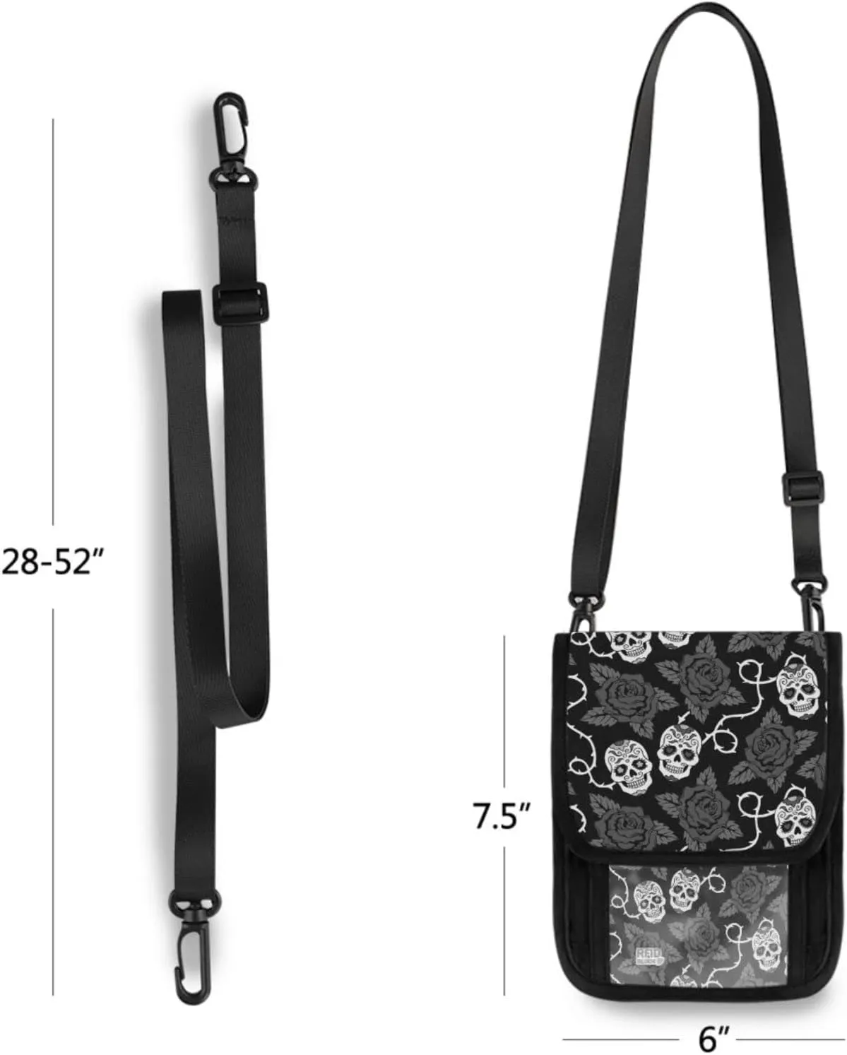 Neck Wallet with RFID Blocking, Crossbody Purse Phone Bag Pouch with Card Slots