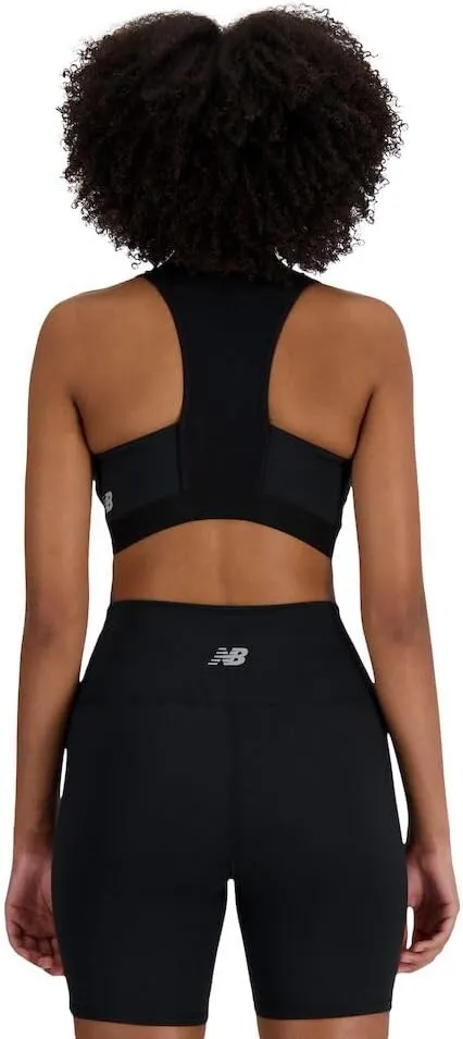 New Balance Women's Nb Sleek Medium Support Pocket Zip Front Bra