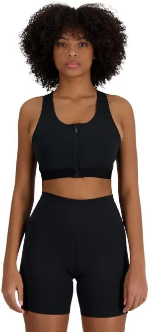 New Balance Women's Nb Sleek Medium Support Pocket Zip Front Bra