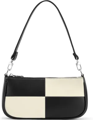 NIUEIMEE ZHOU Shoulder Bag for Women Retro Vegan Leather Classic Clutch Tote HandBags Purses with Zipper Closure