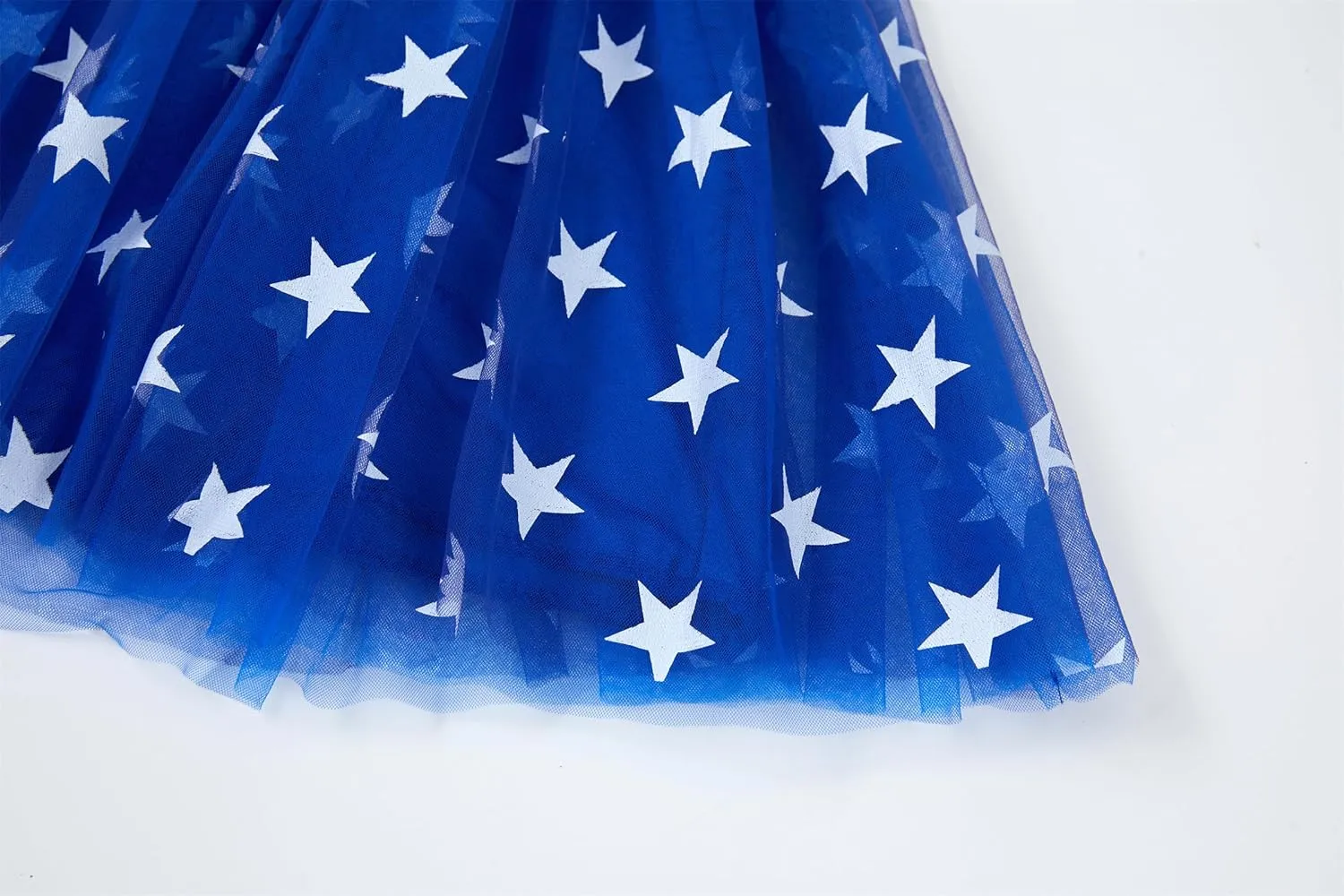 Niyage Toddler Dress Girls 4th of July Independence Baby Stars Stripes American Flag Ruffles One Shoulder Tulle Tutu Sundress