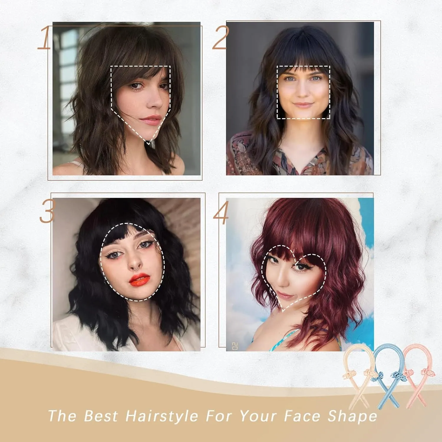 Nnzes Wig with Bangs for Women Short Bob Wavy Charming Synthetic Dark Blue Wigs with Natural Shoulder Length Curly Heat Resistant Hair for Daily Party Use