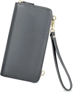 nuoku Wallet for Women Credit Card Holder Cell Phone Purse Sofa PU Leather Wallet with RFID Blocking Clutch Wristlet