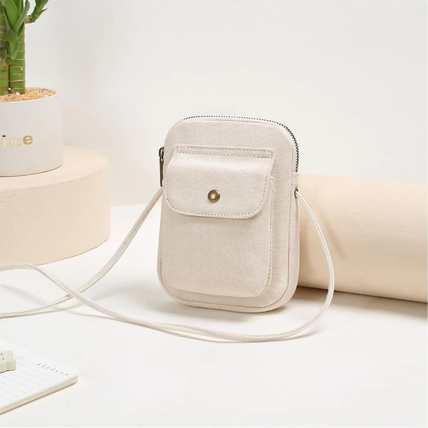 nylon Crossbody Lanyard Mobile Phone Bag Stylish Accessory With Adjustable Strap